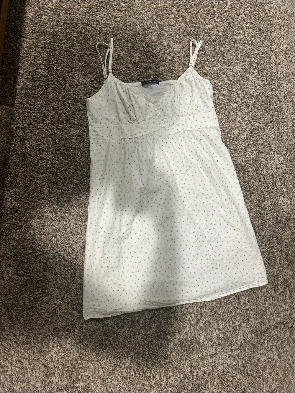 Brandy Melville White Floral Mini Dress